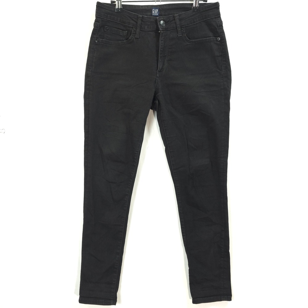 Gap Jeans Curvy True Skinny Ankle Black Women 30 Minimalist Dark Academia Grunge